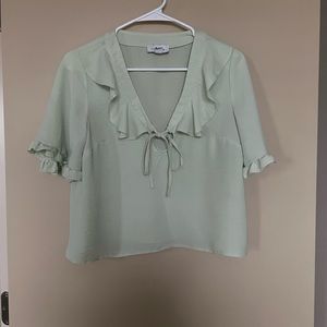 Green Topshop blouse